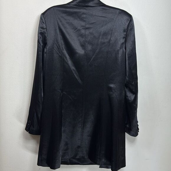 (R1) Aidan Mattox Satin Tuxedo Mini Dress, Size L - Picture 3 of 16
